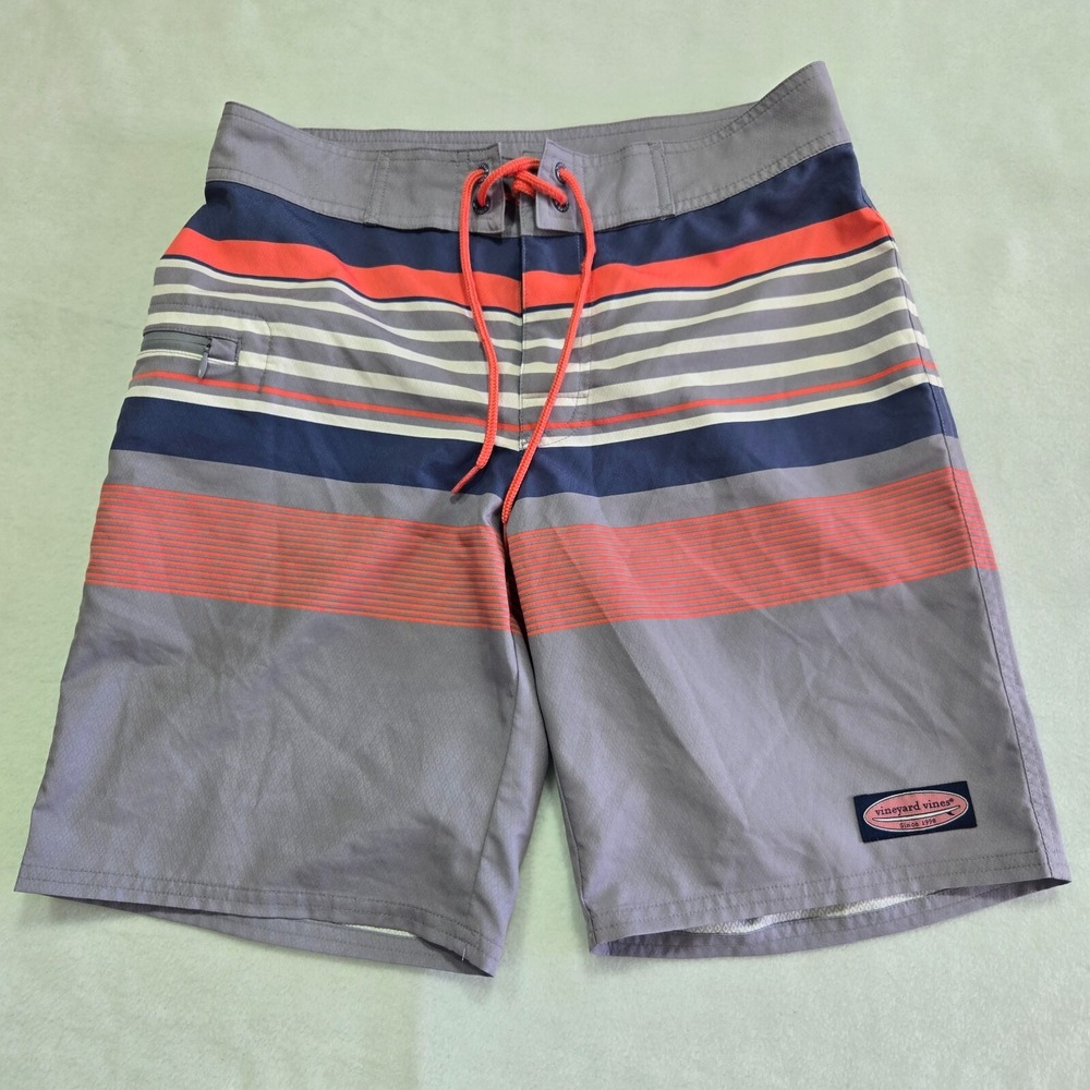 Vineyard Vines Board‎ Shorts Mens 28 Striped Regular Fit Beach